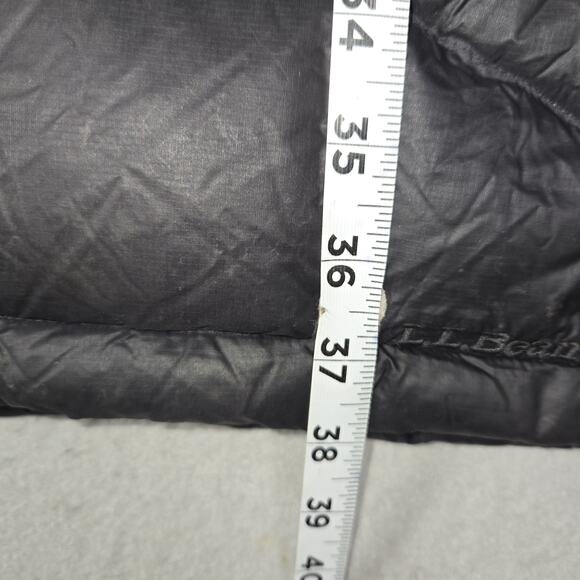 L.L. Bean Womens 3X + Puffer Coat Hood Black Down Long Packable Water Repellent - Picture 6 of 10